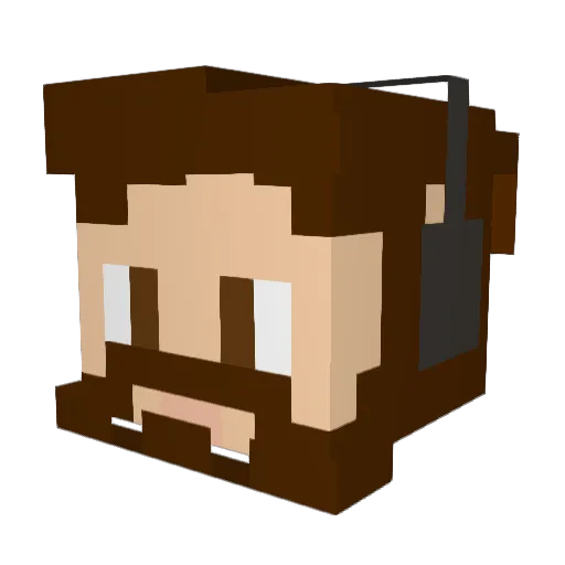 MrLeafZONE Minecraft avatar head, 3D render