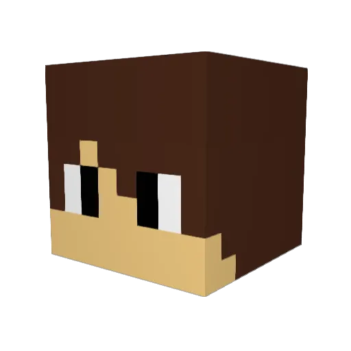 MrLemos Minecraft avatar head, 3D render