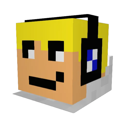 MrLennert Minecraft avatar head, 3D render