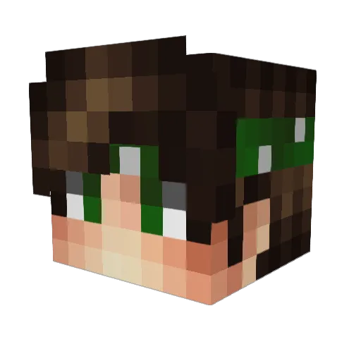 MrLevoPvP Minecraft avatar head, 3D render