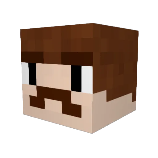MrLikeASir Minecraft avatar head, 3D render