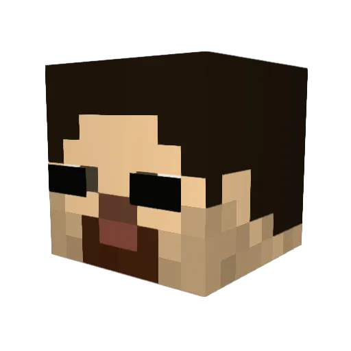 MrLinkray Minecraft avatar head, 3D render