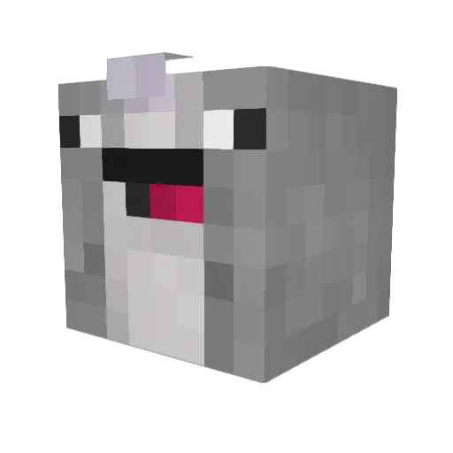 MrLlama85 Minecraft avatar head, 3D render