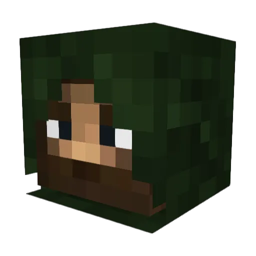 MrLlende Minecraft avatar head, 3D render