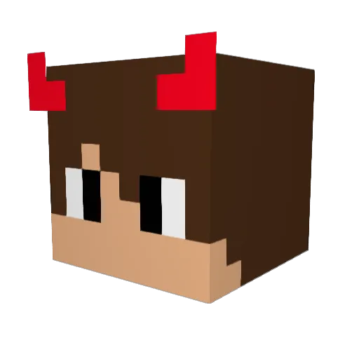 MrLolko22 Minecraft avatar head, 3D render