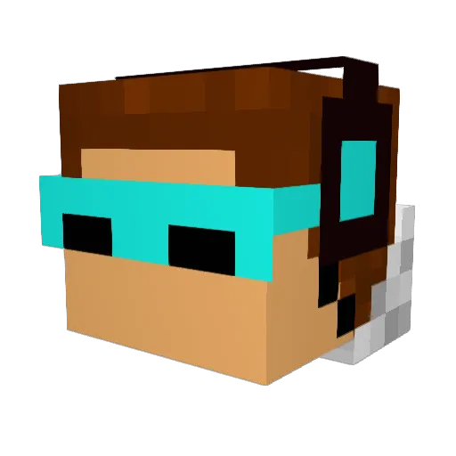 MrLololoshka Minecraft avatar head, 3D render