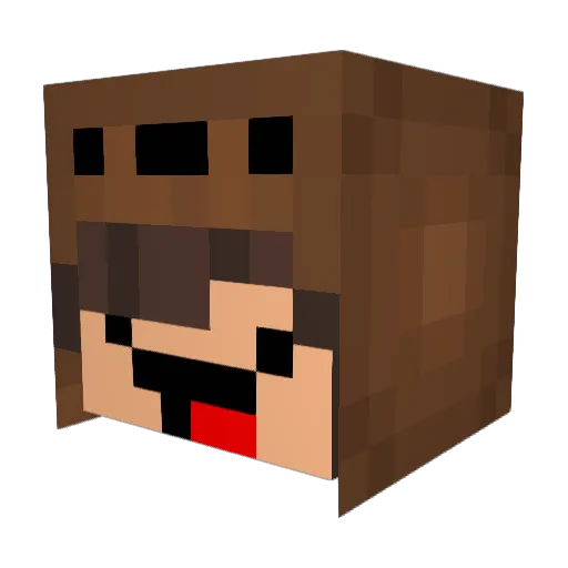 MrLommeBilliard Minecraft avatar head, 3D render