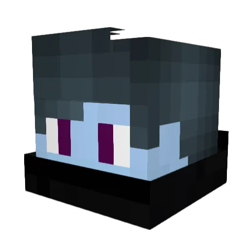 MrLoom Minecraft avatar head, 3D render