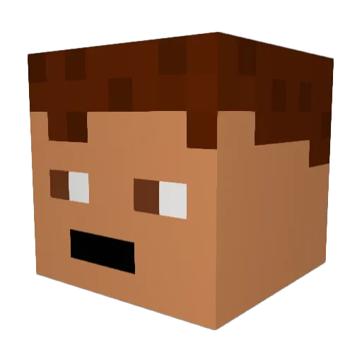 MrLootBoxxd Minecraft avatar head, 3D render