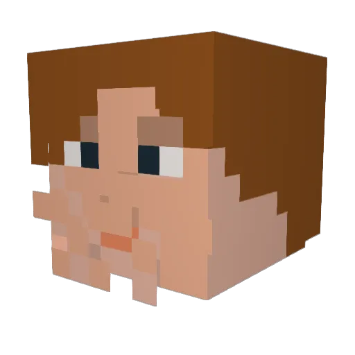 MrLorKa Minecraft avatar head, 3D render