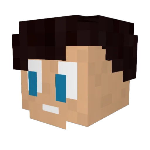 MrLouis_ Minecraft avatar head, 3D render