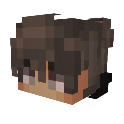 MrLuckie Minecraft avatar head, 3D render