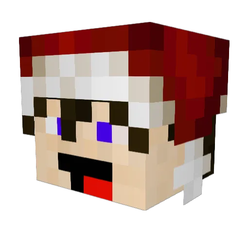 MrLucky07 Minecraft avatar head, 3D render