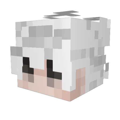 MrLunico Minecraft avatar head, 3D render