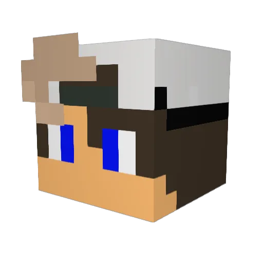 MrLute20 Minecraft avatar head, 3D render