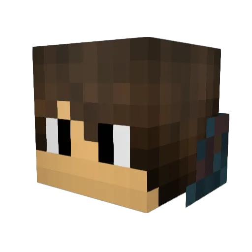 MrLuxx Minecraft avatar head, 3D render