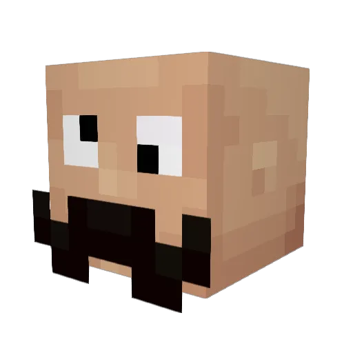 MrM3sS Minecraft avatar head, 3D render