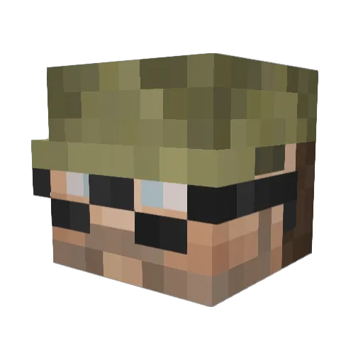 MrM4D Minecraft avatar head, 3D render