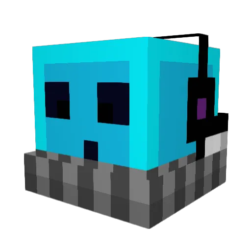 MrM8HDi Minecraft avatar head, 3D render