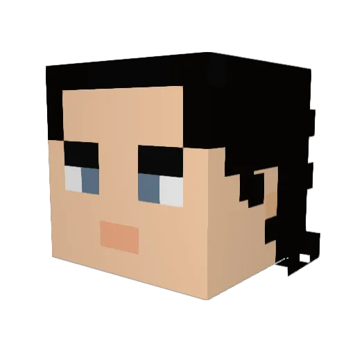 MrMCDiamond Minecraft avatar head, 3D render