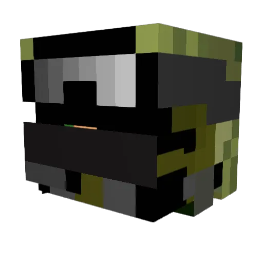 MrMK Minecraft avatar head, 3D render