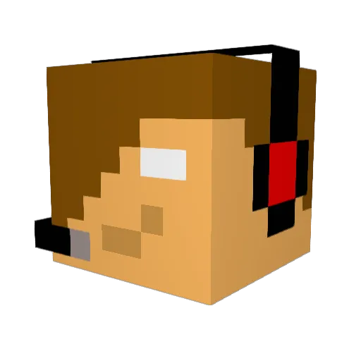 MrMaDGaME Minecraft avatar head, 3D render