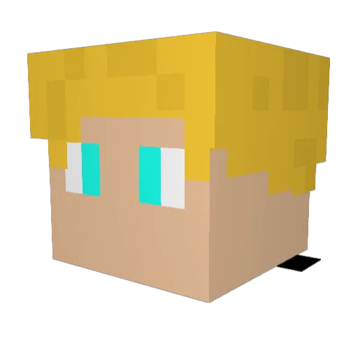 MrMacrone_HD Minecraft avatar head, 3D render