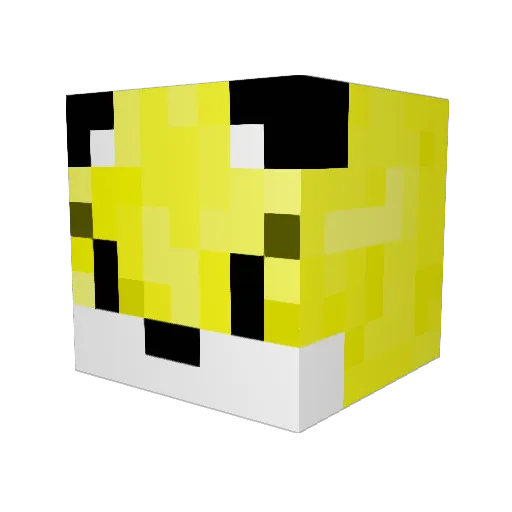 MrMadlime Minecraft avatar head, 3D render