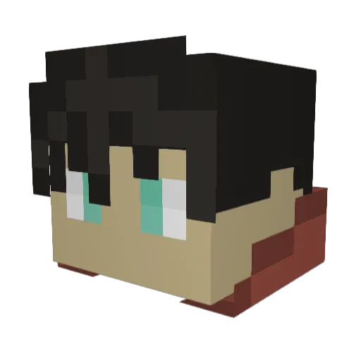 MrMagier Minecraft avatar head, 3D render