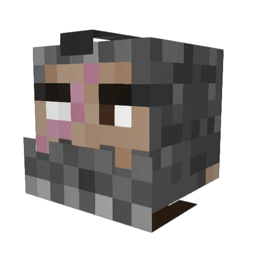 MrMakeru Minecraft avatar head, 3D render