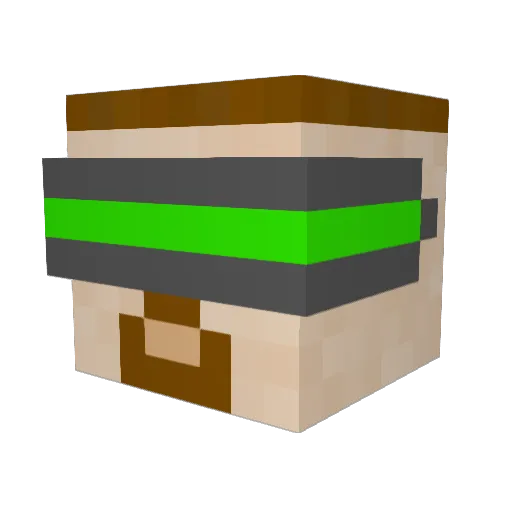 MrMammal Minecraft avatar head, 3D render