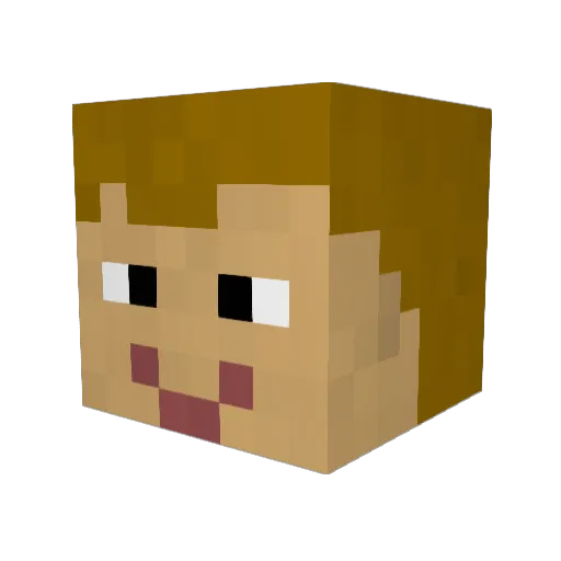 MrMan18 Minecraft avatar head, 3D render