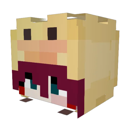 MrMancs Minecraft avatar head, 3D render