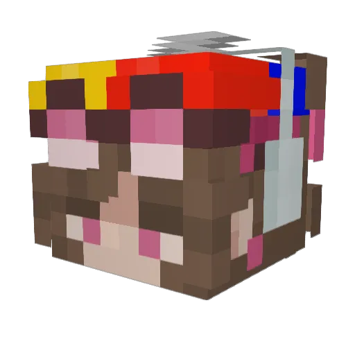 MrMapache_ Minecraft avatar head, 3D render