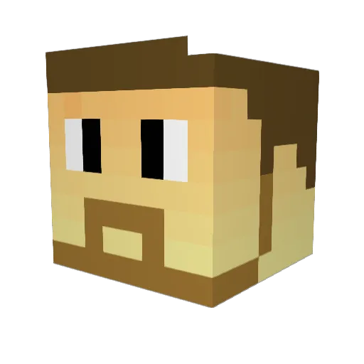 MrMav Minecraft avatar head, 3D render