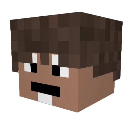 MrMax01 Minecraft avatar head, 3D render