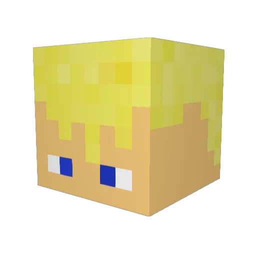 MrMaxiB Minecraft avatar head, 3D render