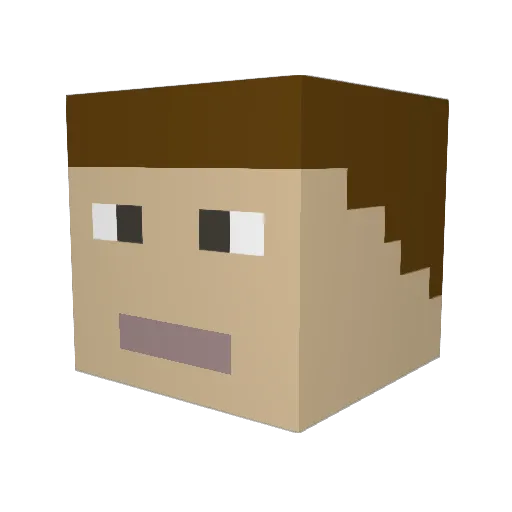 MrMaxifl Minecraft avatar head, 3D render