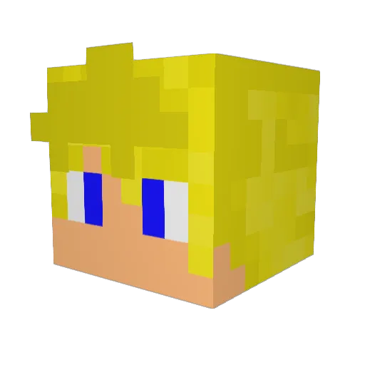 MrMcRy Minecraft avatar head, 3D render