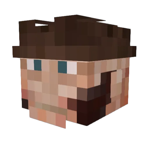 MrMeatCleaver Minecraft avatar head, 3D render