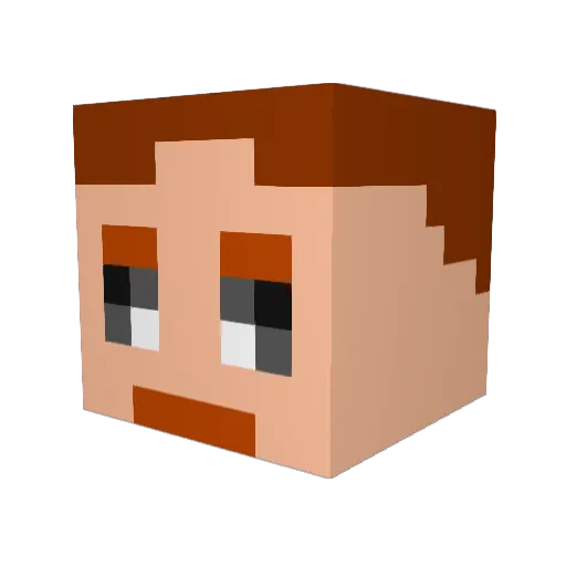 MrMechanical Minecraft avatar head, 3D render