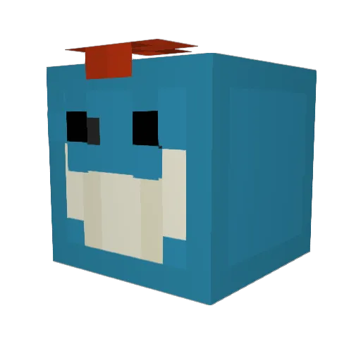 MrMeeseeek Minecraft avatar head, 3D render