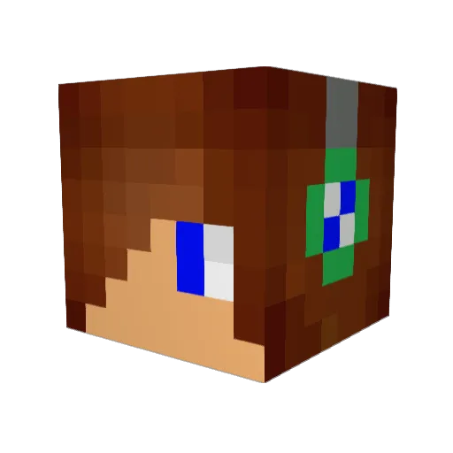 MrMegaZed Minecraft avatar head, 3D render