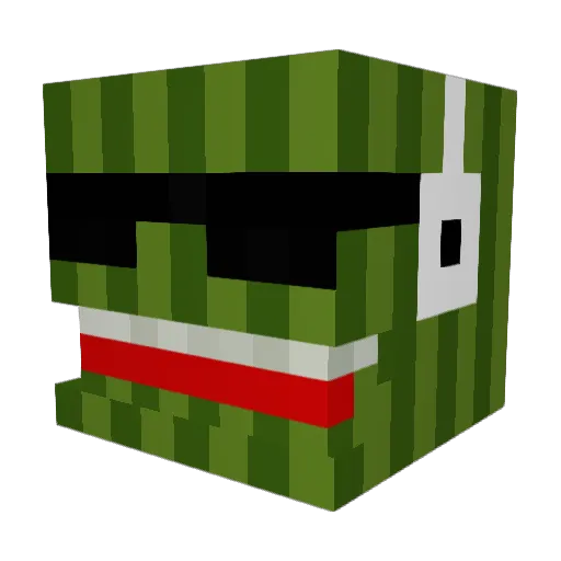 MrMelon3000 Minecraft avatar head, 3D render