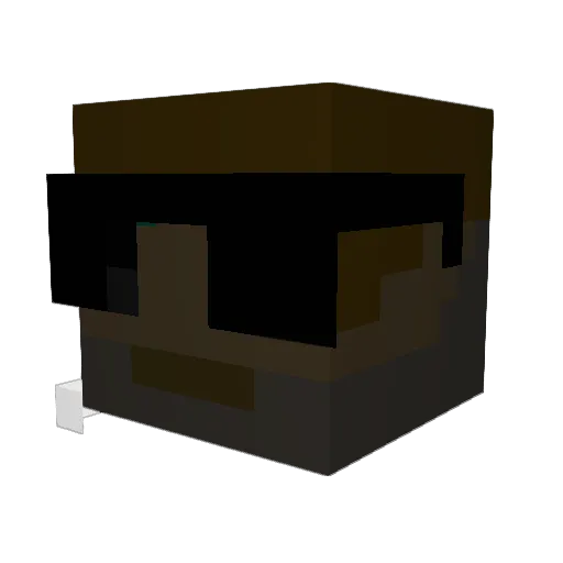 MrMelone Minecraft avatar head, 3D render
