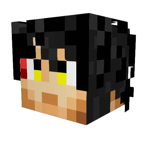 MrMendoza Minecraft avatar head, 3D render