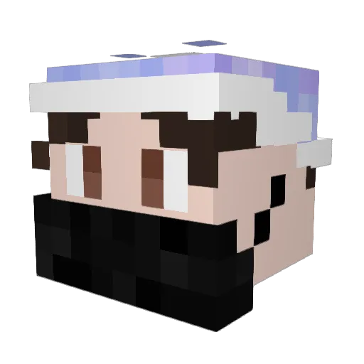 MrMerpy Minecraft avatar head, 3D render