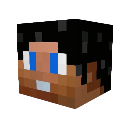 MrMicus Minecraft avatar head, 3D render