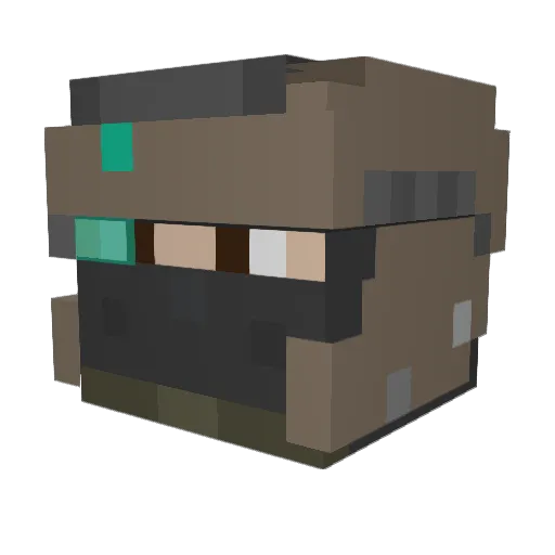 MrMigraine69 Minecraft avatar head, 3D render