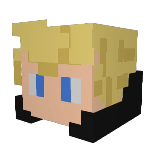 MrMijagi Minecraft avatar head, 3D render